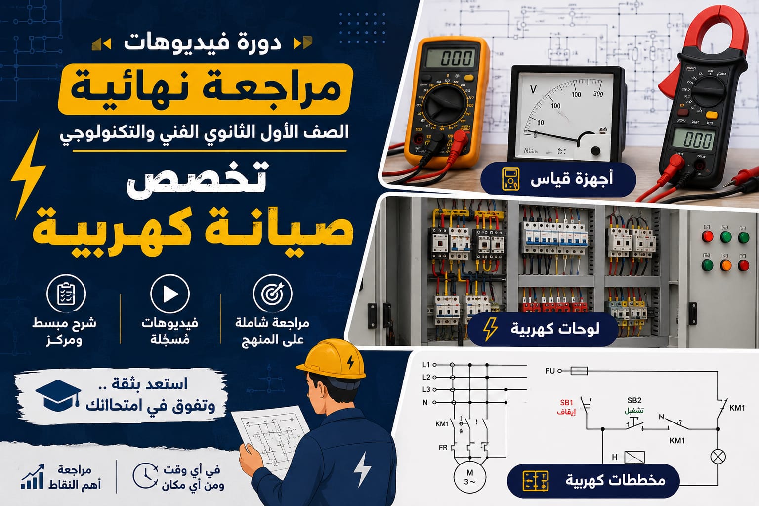 مراجعة الصف الأول تخصص ( صيانة كهربية )